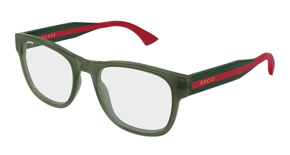 Gucci GG0004ONN-004 Mens RECTANGULAR / SQUARED Optical Frame - Green