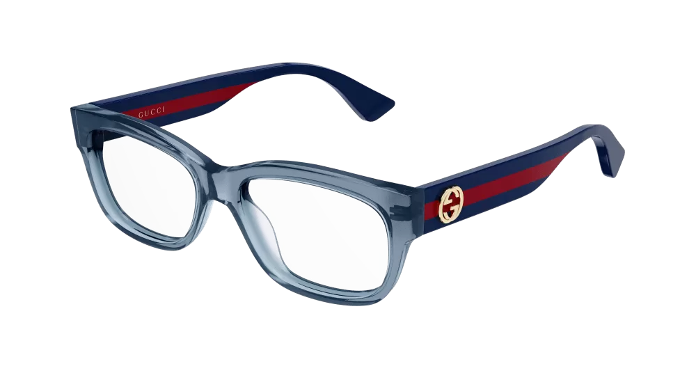 Gucci GG0278O-017 Womens RECTANGULAR / SQUARED Optical Frames - Blue