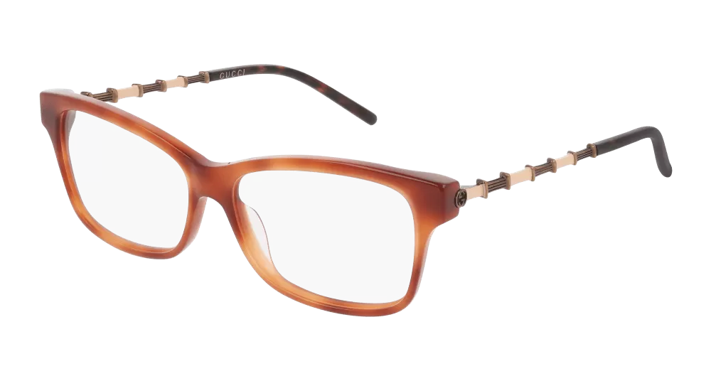 Gucci GG0657O-003 Womens RECTANGULAR / SQUARED Optical Frames - Havana