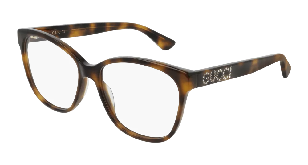 Gucci GG0421O-002 Womens Cat Eye Optical Frames - Havana