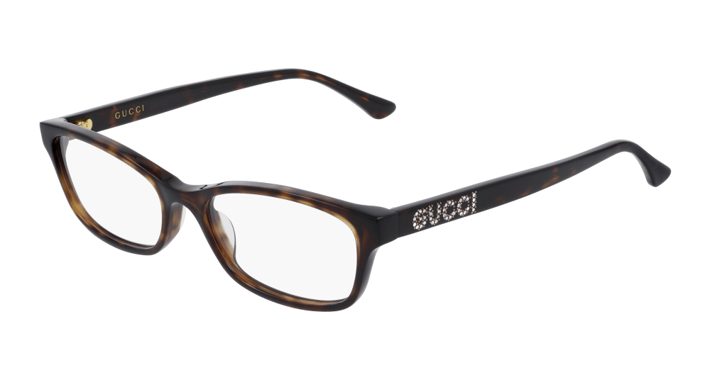 Multi-brand GG0730O-006 Womens RECTANGULAR / SQUARED Optical Frame - Havana