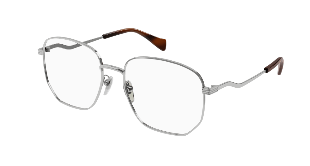 Multi-brand GG0973O-002 Womens RECTANGULAR / SQUARED Optical Frame - Silver