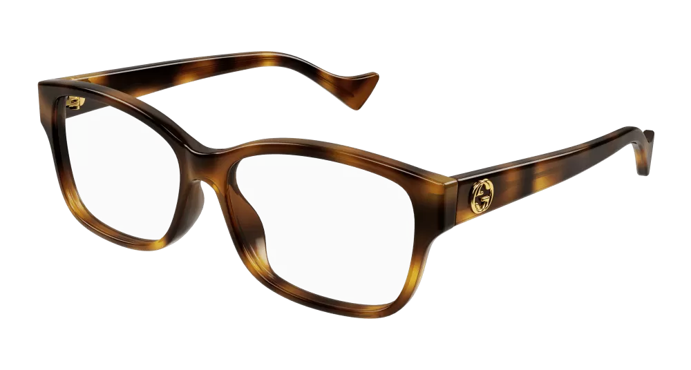 Gucci GG1259O-003 Womens RECTANGULAR / SQUARED Optical Frames - Havana