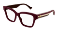 Gucci GG1302O-005 Womens RECTANGULAR / SQUARED Optical Frame - Burgundy