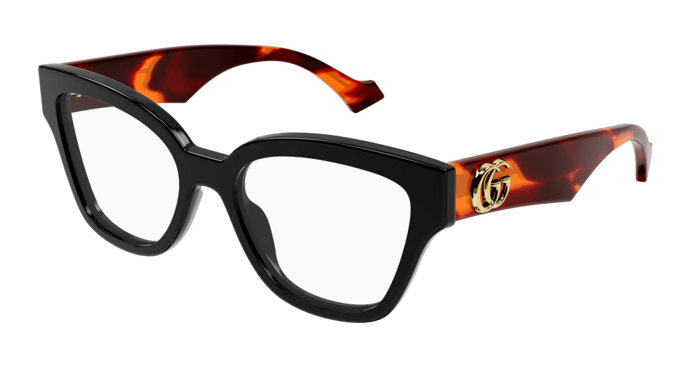 Gucci GG1424O-007 Womens ROUND/OVAL/PANTHOS Optical Frame - Black