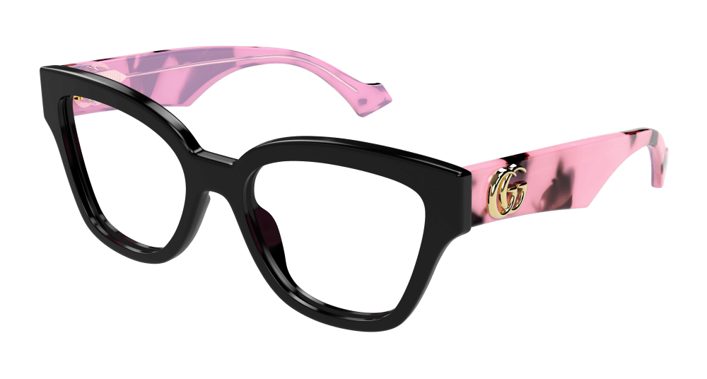 Gucci GG1424O-012 Womens ROUND/OVAL/PANTHOS Optical Frame - Black