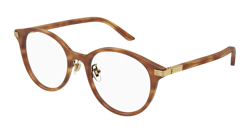 Gucci GG1454OK-003 Womens ROUND/OVAL/PANTHOS Optical Frames - Havana