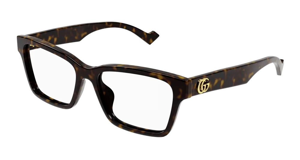 Gucci GG1476OK-002 Womens RECTANGULAR / SQUARED Optical Frames - Havana