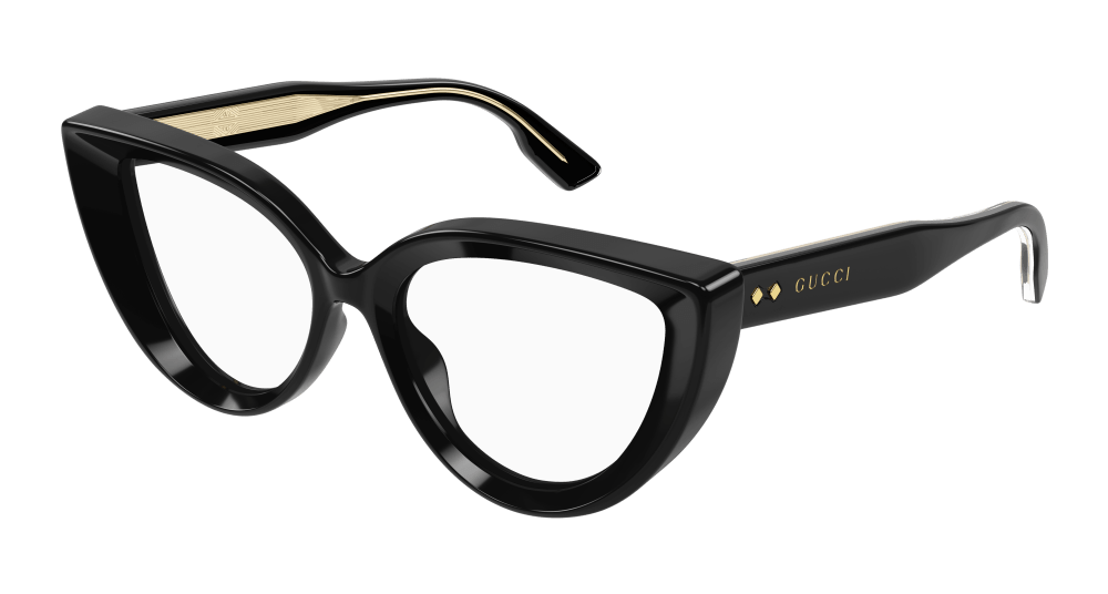 Gucci GG1530O-001 Womens CAT EYE Optical Frame - Black