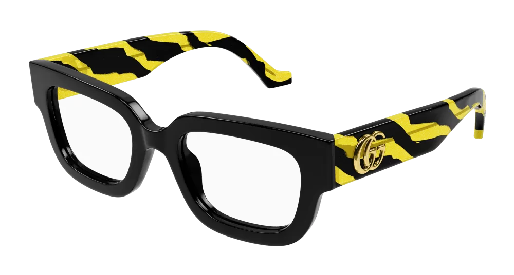 Gucci GG1548O-003 Womens RECTANGULAR / SQUARED Optical Frames - Black