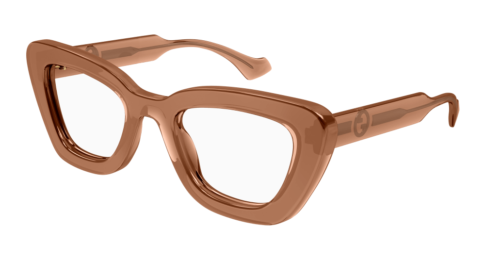 Multi-brand GG1555O-004 Womens CAT EYE Optical Frame - Brown