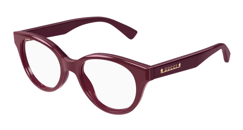 Gucci GG1590O-003 Womens ROUND/OVAL/PANTHOS Optical Frames - Burgundy