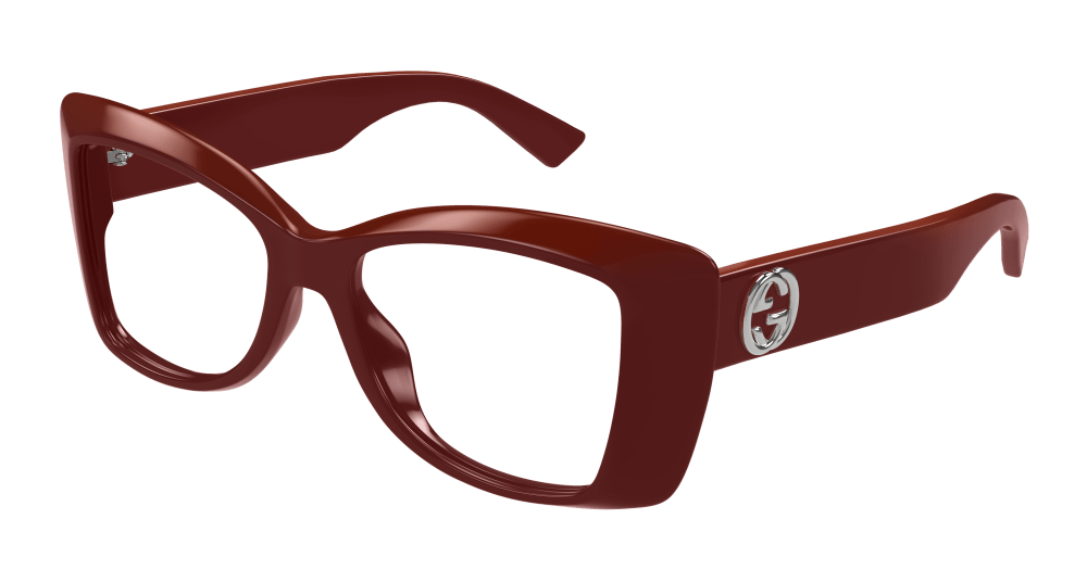 Gucci GG1697O-004 Womens RECTANGULAR / SQUARED Optical Frame - Burgundy