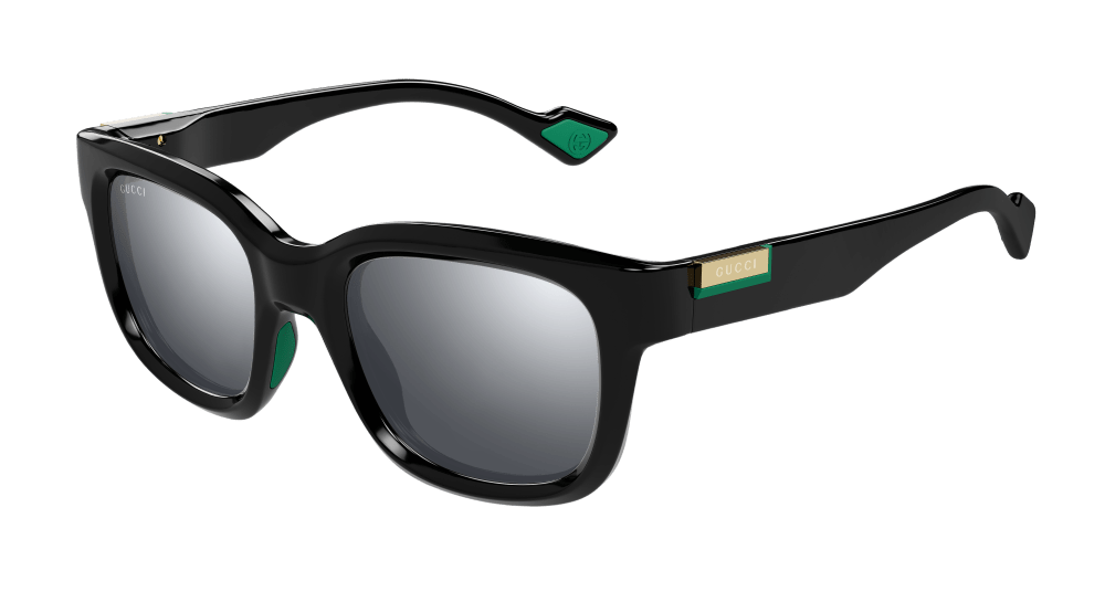 Multi-brand GG1621S-001 Mens RECTANGULAR / SQUARED Sunglasses - Black