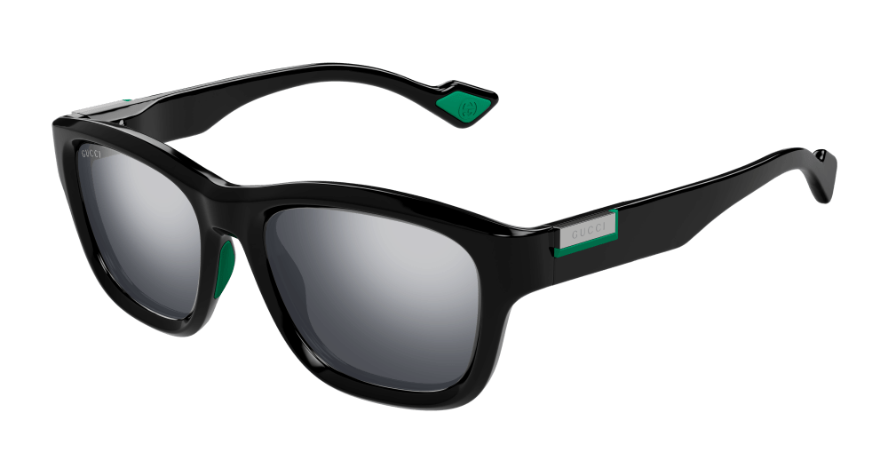 Multi-brand GG1630S-001 Mens RECTANGULAR / SQUARED Sunglasses - Black