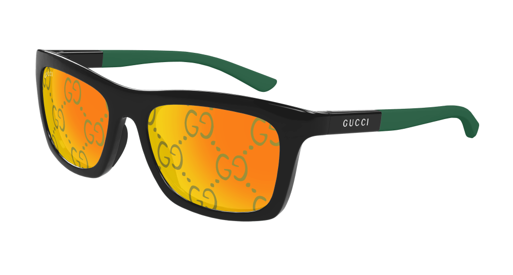 Multi-brand GG1735S-005 Mens RECTANGULAR / SQUARED Sunglasses - Black