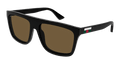 Gucci GG0748S-002 Mens RECTANGULAR / SQUARED Sunglasses - Black