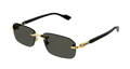 Gucci GG1221S-001 Mens RECTANGULAR / SQUARED Sunglasses - Gold