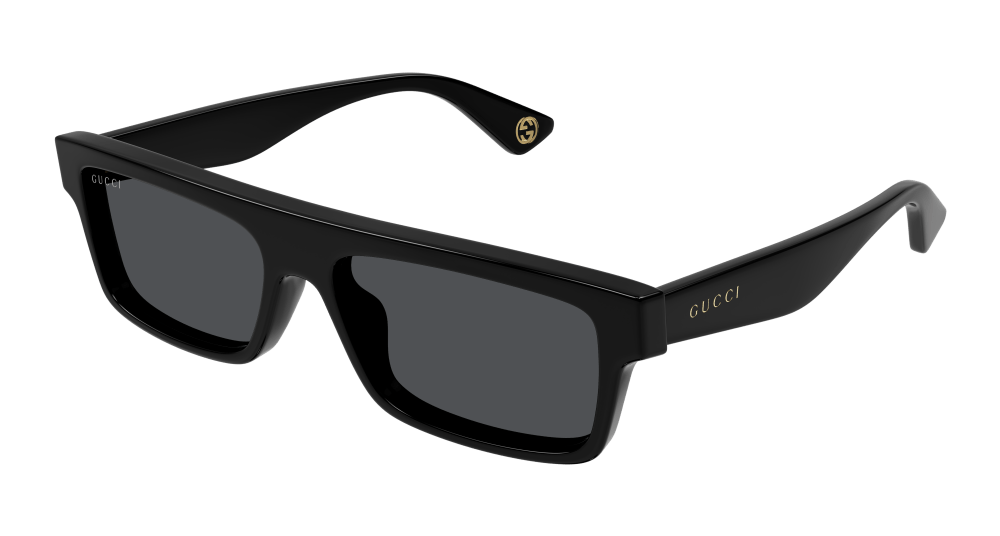 Multi-brand GG1616S-001 Mens RECTANGULAR / SQUARED Sunglasses - Black