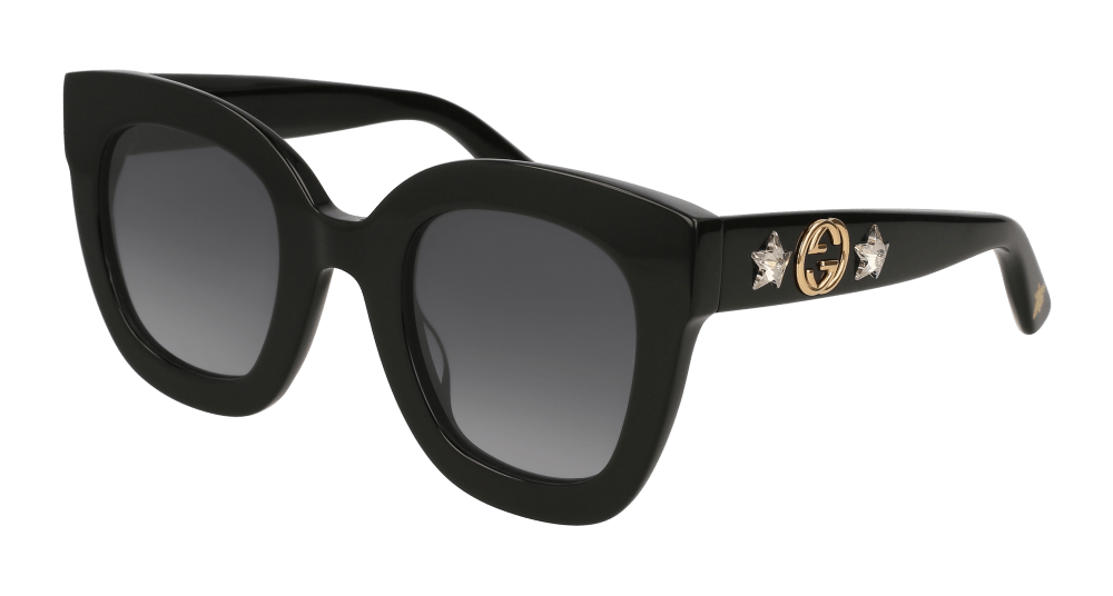 Gucci GG0208S-001 Womens RECTANGULAR / SQUARED Sunglasses - Black