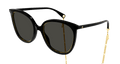 Multi-brand GG1076S-001 Womens ROUND/OVAL/PANTHOS Sunglasses - Black
