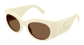 Multi-brand GG1544S-004 Womens ROUND/OVAL/PANTHOS Sunglasses - Ivory