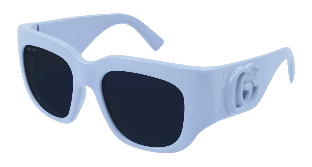 Gucci GG1545S-004 Womens RECTANGULAR / SQUARED SUNGLASSES - Light Blue