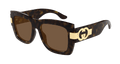 Gucci GG1688S-002 Womens RECTANGULAR / SQUARED Sunglasses - Havana