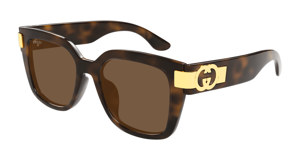 Gucci GG1690SK-002 Womens RECTANGULAR / SQUARED Sunglasses - Havana