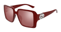 Multi-brand GG1692S-005 Womens RECTANGULAR / SQUARED Sunglasses - Burgundy