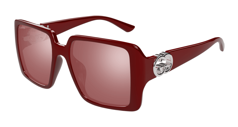 Multi-brand GG1692S-005 Womens RECTANGULAR / SQUARED Sunglasses - Burgundy