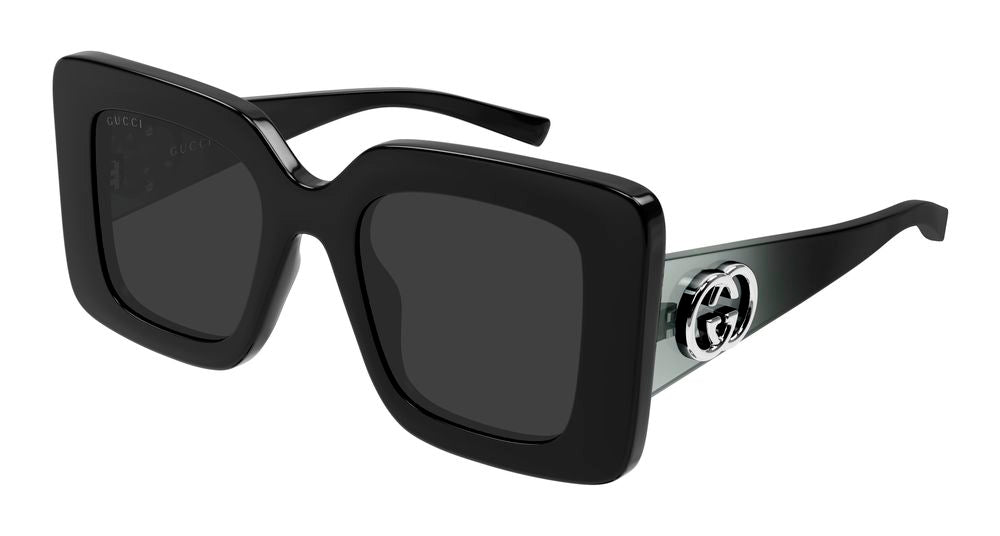 Gucci GG2025S-001 Womens RECTANGULAR / SQUARED Sunglasses - Black