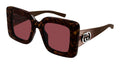Gucci GG2025S-002 Womens RECTANGULAR / SQUARED Sunglasses - Havana