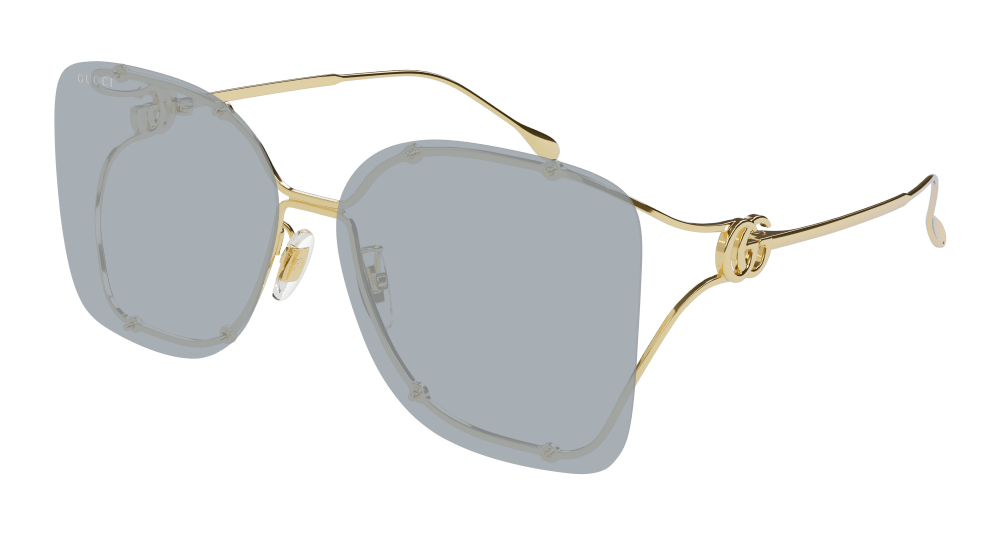 Gucci GG1713SA-001 Womens RECTANGULAR / SQUARED Sunglasses - Gold