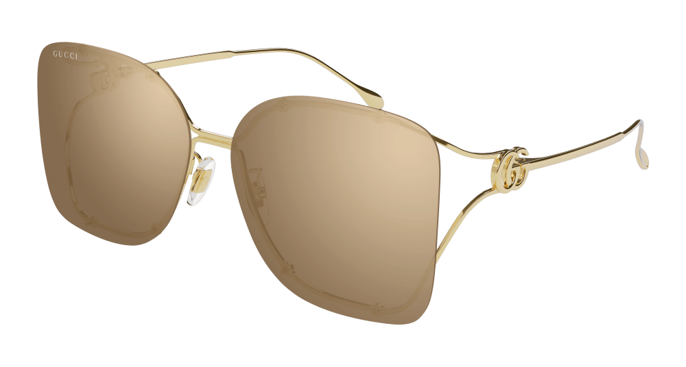 Gucci GG1713SA-003 Womens RECTANGULAR / SQUARED Sunglasses - Gold