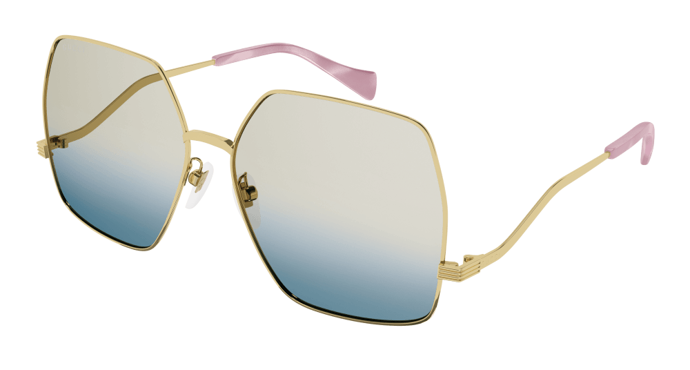 Multi-brand GG1005S-001 Womens GEOMETRICAL/DIRECTIONAL Sunglasses - Gold