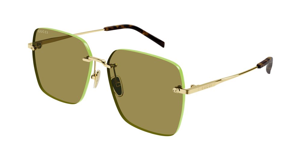 Gucci GG1955SA-004 Womens RECTANGULAR / SQUARED Sunglasses - Gold