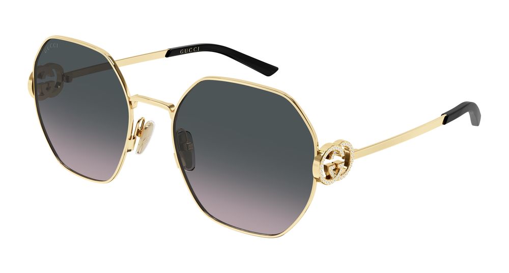 Gucci GG2046S-002 Womens GEOMETRICAL/DIRECTIONAL Sunglasses - Gold