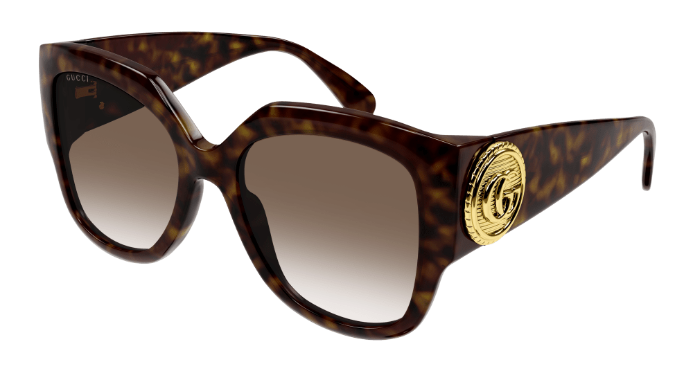 Multi-brand GG1407S-003 Womens RECTANGULAR / SQUARED Sunglasses - Havana