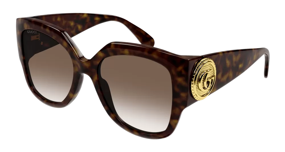Gucci GG1407S-003 Womens RECTANGULAR / SQUARED SUNGLASSES - Havana