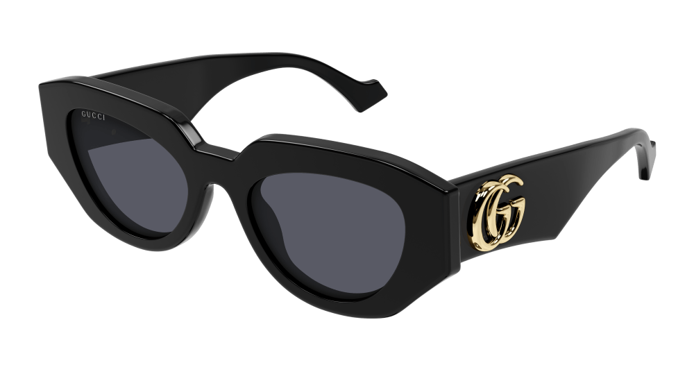 Gucci GG1421S-001 Womens GEOMETRICAL/DIRECTIONAL Sunglasses - Black
