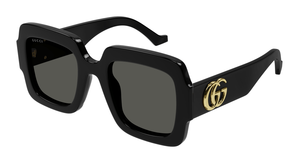 Gucci GG1547S-001 Womens RECTANGULAR / SQUARED Sunglasses - Black