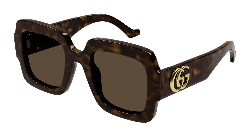 Gucci GG1547S-002 Womens RECTANGULAR / SQUARED Sunglasses - Havana