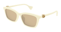Multi-brand GG1596SK-002 Womens RECTANGULAR / SQUARED Sunglasses - Ivory