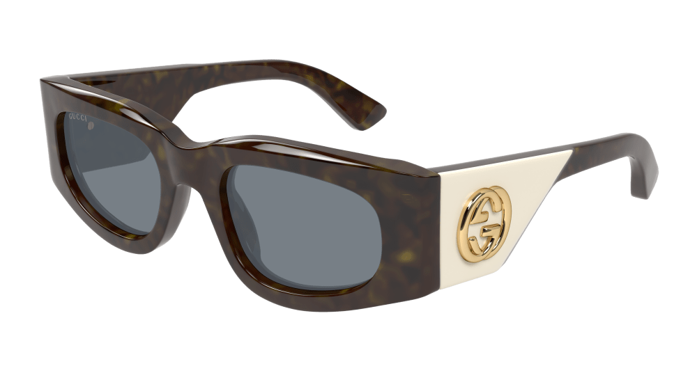 Gucci GG1664S-003 Womens RECTANGULAR / SQUARED Sunglasses - Havana