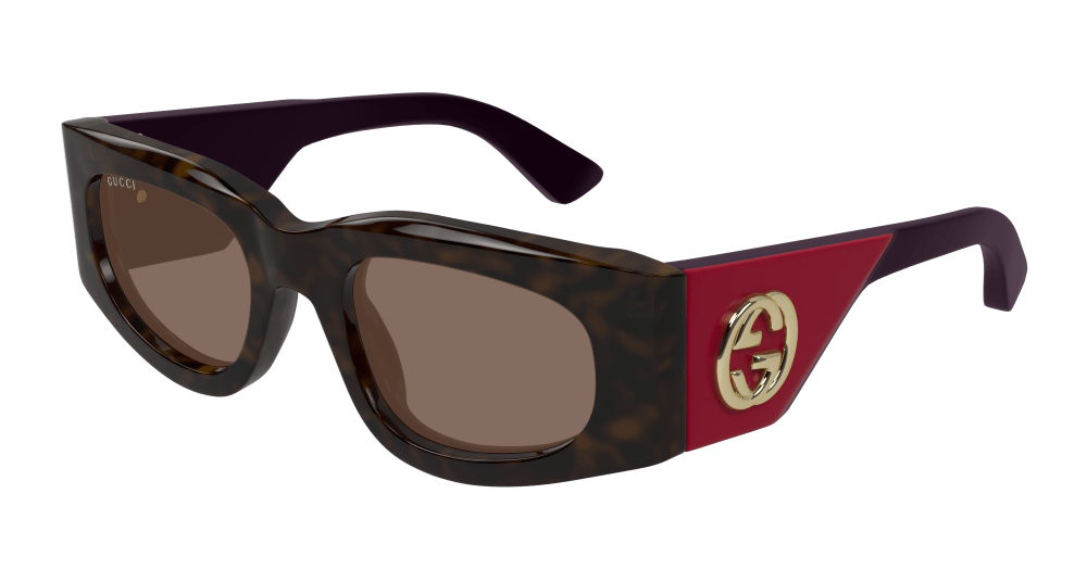 Multi-brand GG1664S-004 Womens RECTANGULAR / SQUARED Sunglasses - Havana