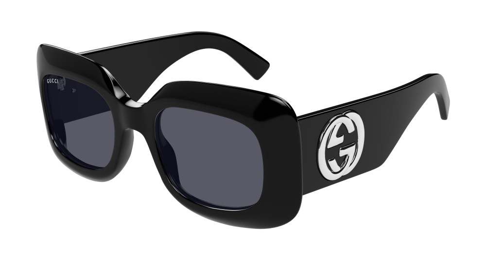 Multi-brand GG1695S-001 Womens RECTANGULAR / SQUARED Sunglasses - Black