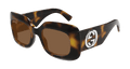 Multi-brand GG1695S-002 Womens RECTANGULAR / SQUARED Sunglasses - Havana