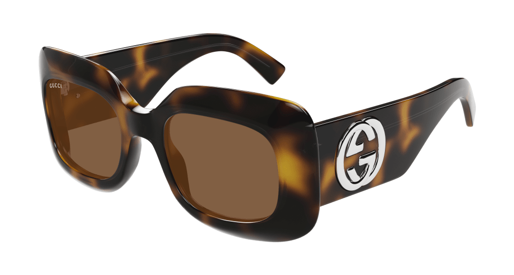 Multi-brand GG1695S-002 Womens RECTANGULAR / SQUARED Sunglasses - Havana