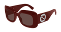 Multi-brand GG1695S-004 Womens RECTANGULAR / SQUARED Sunglasses - Burgundy